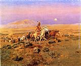 Charles Marion Russell Canvas Paintings - The Horse Thieves